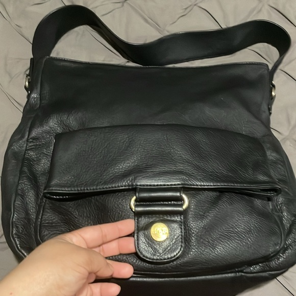 Ugg black pebbled leather hobo purse - Picture 1 of 15